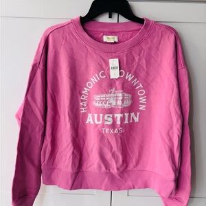 NWT Maeve Pink Harmonic Downtown Austin Sweatshirt from Anthropology